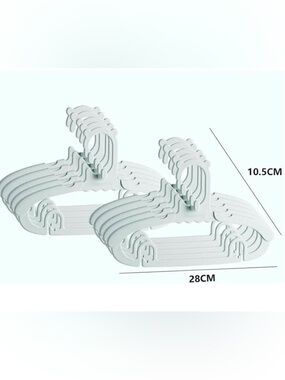 White Space-Saving Closet Hangers Set - Brand Unspecified